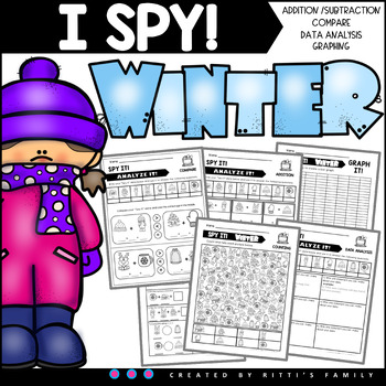 Preview of WINTER I SPY Count & Color | Math Analysis & Graphing Activities | Worksheet