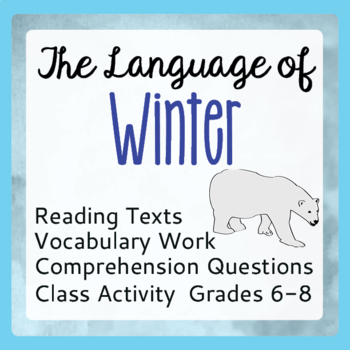 Preview of WINTER Informational Text Reading Passages Activities PRINT and EASEL