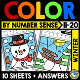 WINTER MATH COLOR BY TEEN NUMBER SENSE ACTIVITY JANUARY CO