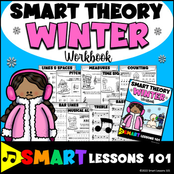 Preview of WINTER MUSIC THEORY Workbook | WINTER Music Theory Worksheets | Music Worksheets