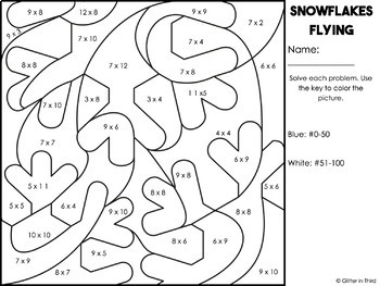 Color By Number Winter Coloring Page