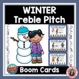 WINTER Music Name the Treble Pitch BOOM Cards™ - Digital T