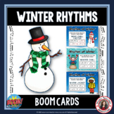 WINTER Music Rhythm Activities - BOOM Cards™ Digital Task Cards