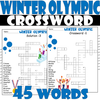 WINTER OLYMPIC Crossword Puzzle All about WINTER OLYMPIC Crossword