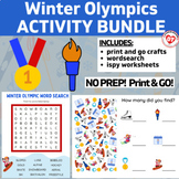 WINTER OLYMPIC THEMED OT ACTIVITY BUNDLE: (crafts, ispy an