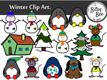 Preview of WINTER PALS CLIP ART