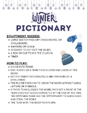WINTER PICTIONARY, printable games, winter activity, snow 