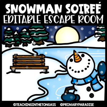 Preview of Winter Escape Room Math & ELA Printable Activities