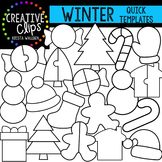 WINTER Quick Templates {Creative Clips Digital Clipart}