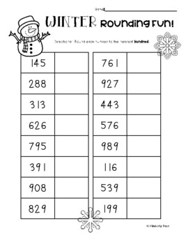 WINTER Rounding Leveled Pack - Rounding to Tens and Hundreds by 4 ...