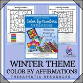 WINTER SEL Color by Numbers - Mental Health Anxiety Growth