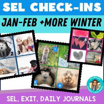 Preview of WINTER SEL Social Emotional Learning Mood Check-ins | January February Valentine