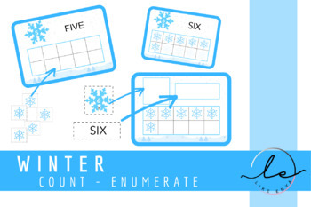 Preview of WINTER SNOWFLAKE_ ACTIVITIES NUMBERS MATH_COUNT-Kindergarten