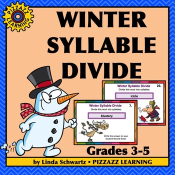 Preview of WINTER SYLLABLE DIVIDE • PLUS POSTERS WITH RULES