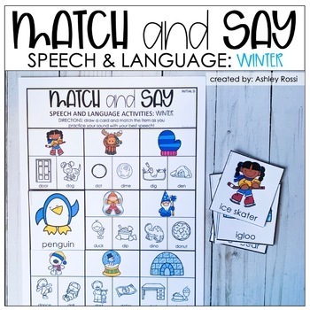 Preview of Winter Speech Therapy Activities - Articulation, Language, Multisyllabic Words