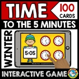 WINTER TELL TIME TO THE NEAREST 5 MINUTES BOOM CARDS DECEM
