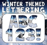 WINTER THEMED LETTERS, NUMBERS AND PUNCTUATION - DISPLAY L