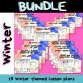 WINTER THEMES Printable Preschool Lesson Plan BUNDLE (Dec- Mar)