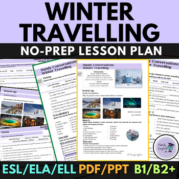 Preview of WINTER TRAVELLING ESL ELL lesson plan idioms, speaking, vocabulary