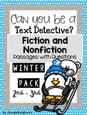 WINTER Themed Text Detectives 2nd - 3rd Grade CLOSE Reading