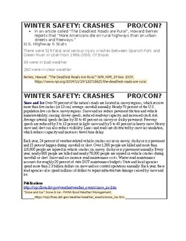 Preview of WINTER WEATHER SAFETY RESEARCH GROUP/INDIVIDUAL PROJECT