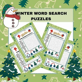 Preview of WINTER WORD  SEARCH PUZZLE