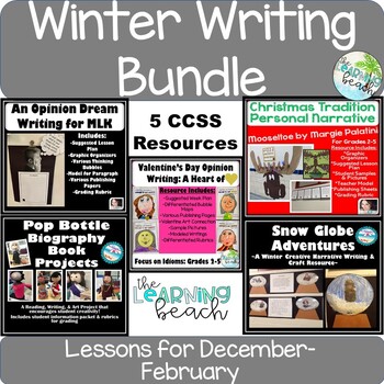 Preview of WINTER Writing Bundle *5 Resources* Gr. 2-4 {December-March}