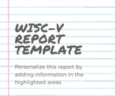 WISC-V Report Template