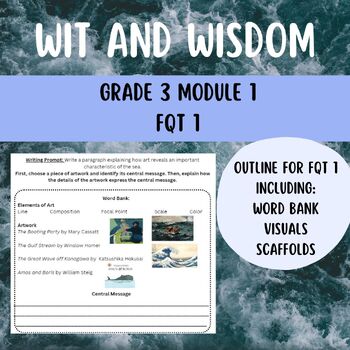 Preview of WIT AND WISDOM Grade 3 Module 1 FQT 1 Outline | ELL Scaffolds