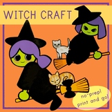 WITCH CRAFT | Easy No-Prep Halloween Paper Cut Out | Cute 