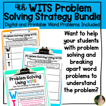 Preview of WITS Problem Solving Strategy 4th Grade Bundle