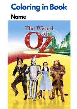 Preview of WIZARD OF OZ - Coloring in Book (33 pages!) US Spelling