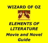 WIZARD OF OZ/ELEMENTS OF LITERATURE INTERACTIVE NOVEL/MOVIE UNIT