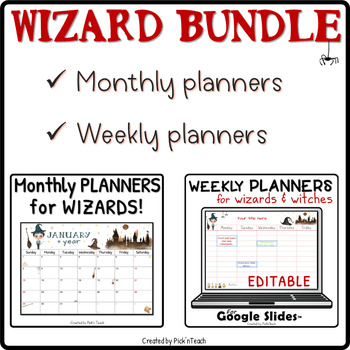 EDITABLE PLANNERS for wizards 2023, 2024 & 2025 in Google Slides