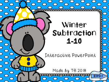 Preview of WInter Subtraction Interactive Power Point