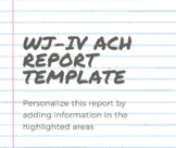 WJ-IV ACH Report Template