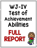 WJIV- Test of achievement abilities -Full Report