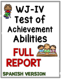 WJIV- Test of achievement abilities in Spanish-Full Report