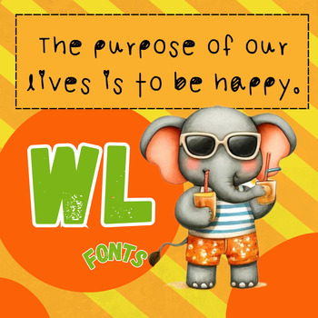 Preview of WL Font | Handwriting | Cute Font | Kids Letter - Set 5