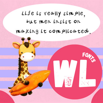 Preview of WL Font | Handwriting | Kids Letter - Set 4