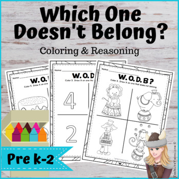 Preview of WODB Responsive Classroom Math Which One Doesn't Belong COLORING & REASONING