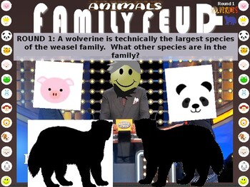 WOLVERINES -ANIMAL FAMILY FEUD! fun interactive critical thinking classroom  game