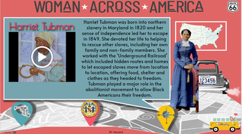 Preview of WOMEN ACROSS AMERICA- READING WEEK Resources & Activities