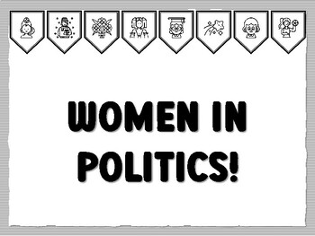 WOMEN IN POLITICS! Women's History Bulletin Board Kit by Anisha Sharma