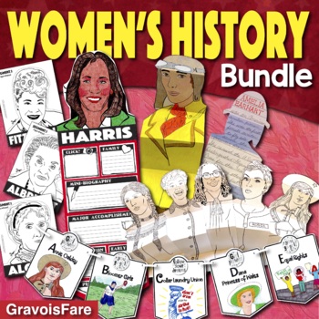 Preview of WOMEN'S HISTORY Bundle - Big Galoots, ABC Banners, Biography Banners, Door Decor