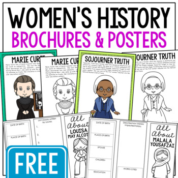 Preview of WOMEN'S HISTORY MONTH Activity | Coloring Pages and Research Projects FREE