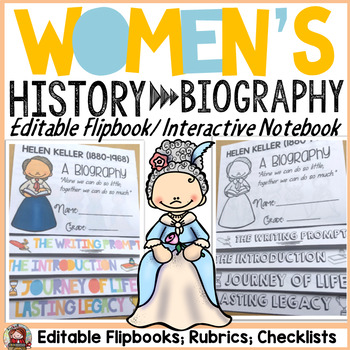 Preview of Women's History Month Biography | Women's History Month Research Editable