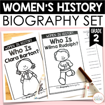 Preview of Women's History Month Beginning Biographies and Comprehension Work for 2nd Grade