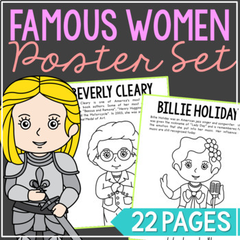 Preview of WOMEN'S HISTORY MONTH Coloring Pages Posters | Social Studies Activities