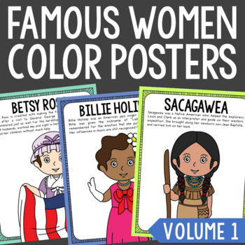 Preview of WOMEN'S HISTORY MONTH Poster Set | Social Studies Bulletin Board Decor